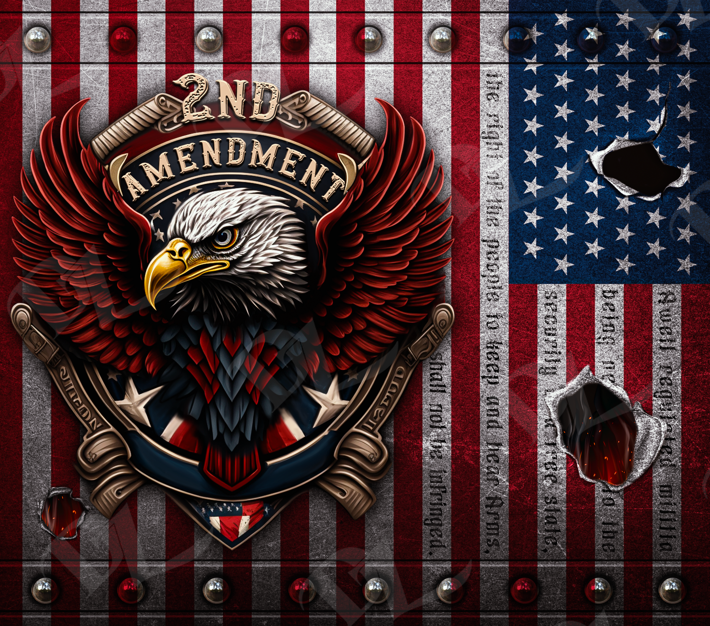 2nd Amendment Steel Finish Tumbler 20oz