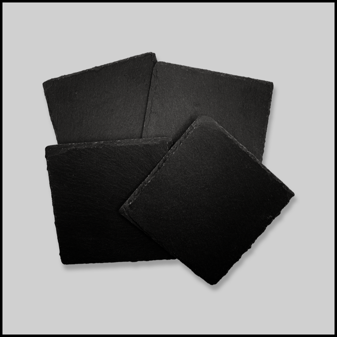 DK Joker Quote Engraved Slate Coaster Set