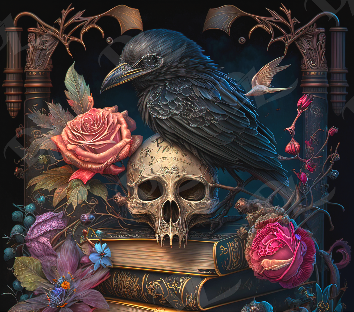 Skull Raven Tumbler 20oz