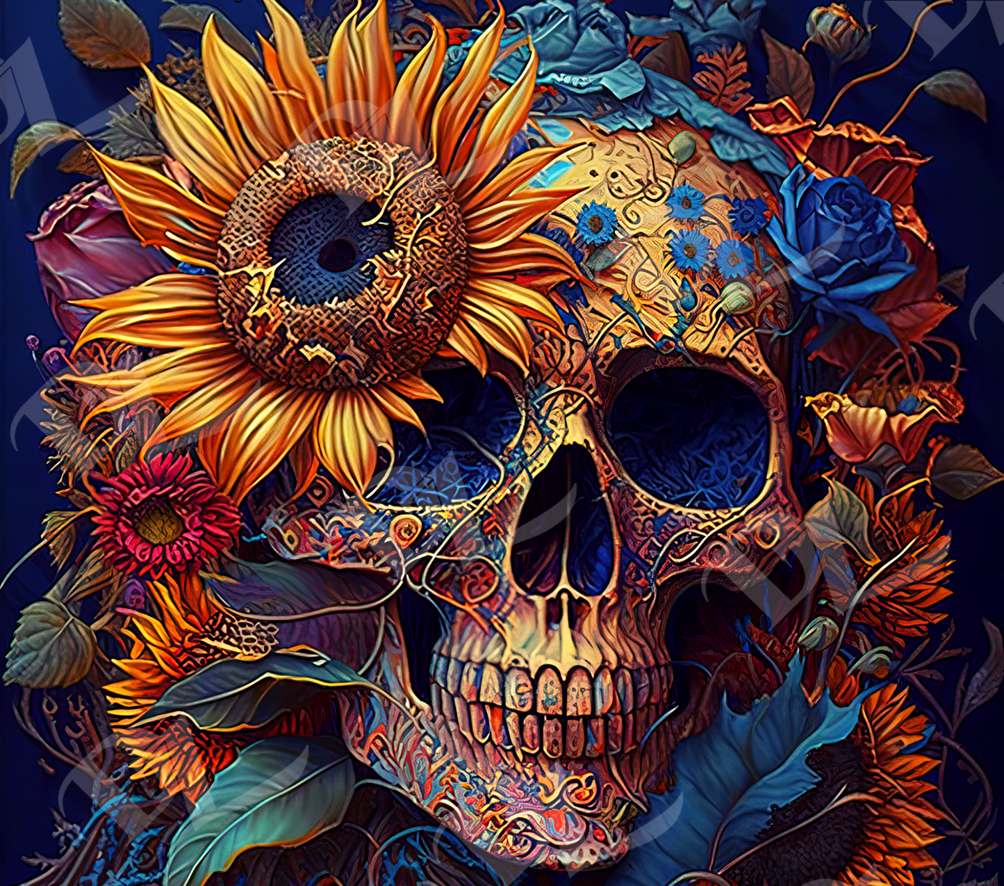 Skull Flower Tumbler 20oz