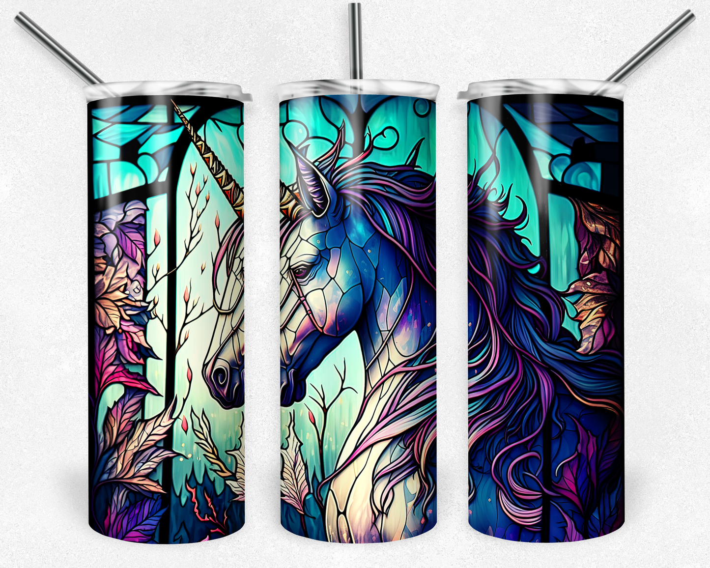 Glass Unicorn Tumbler 20oz