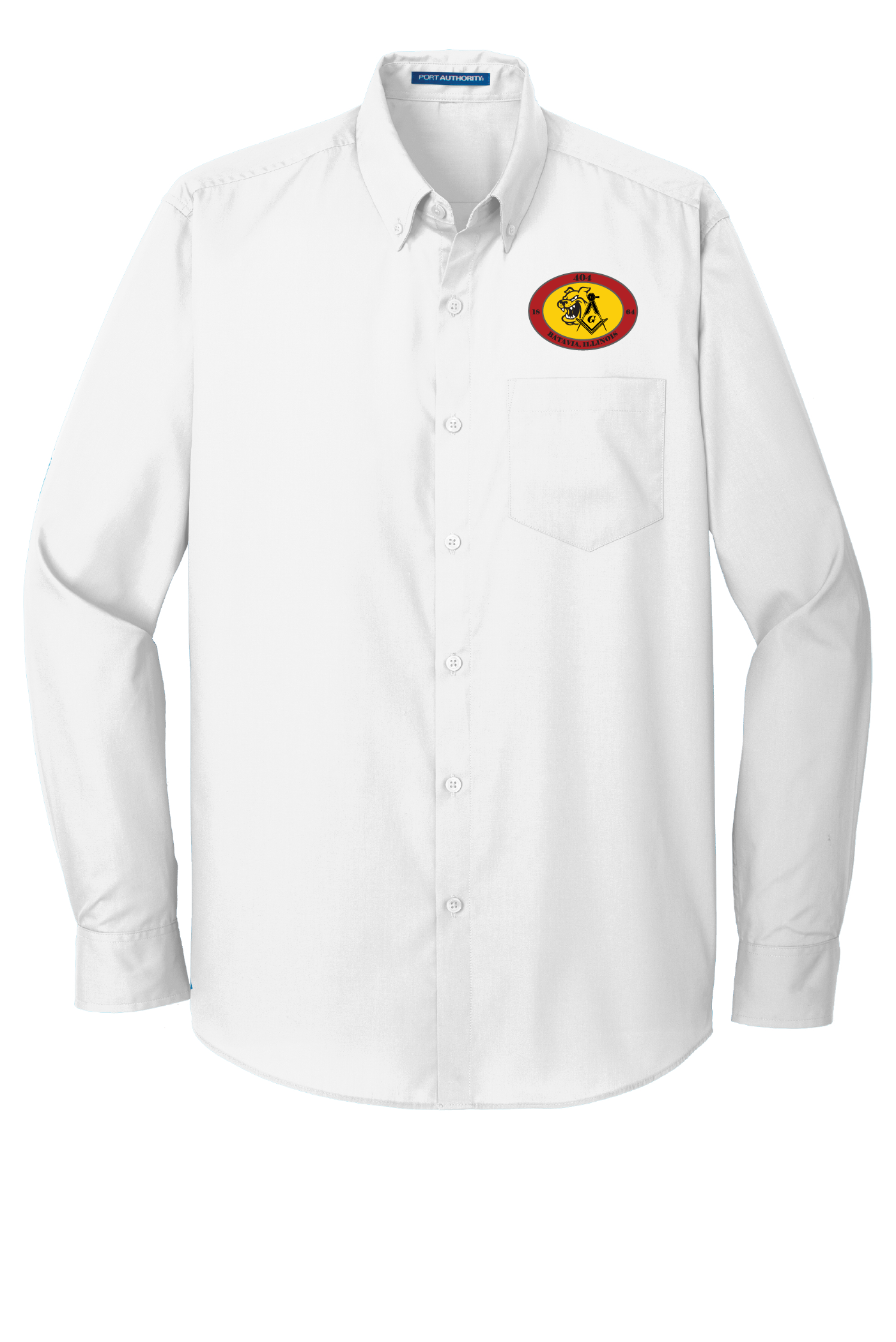masonic dress shirts Past Master with Square & Protractor Embroidered Masonic Men's Poplin Button Down Dress Shirt