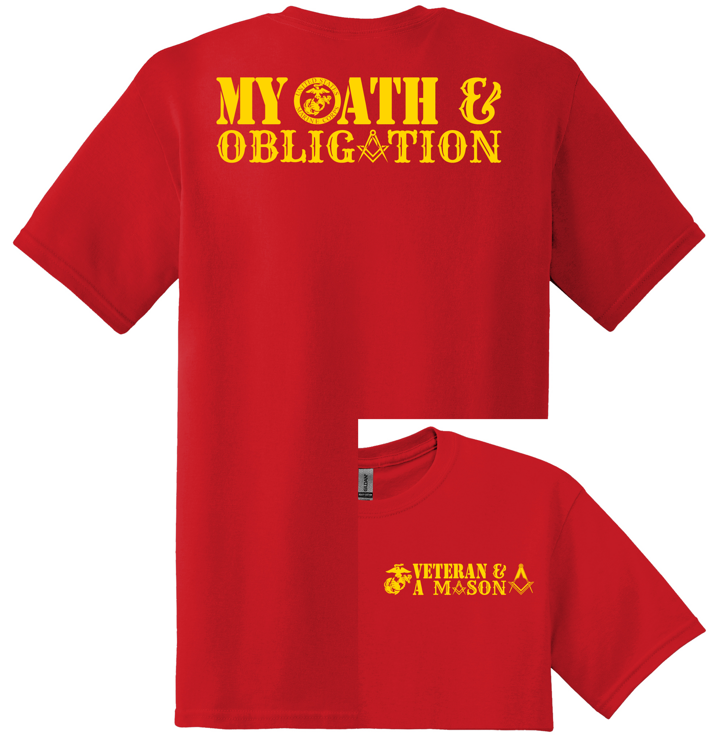 "MY OATH & MY OBLIGATION"-FREEMASON/VETERAN T-Shirt